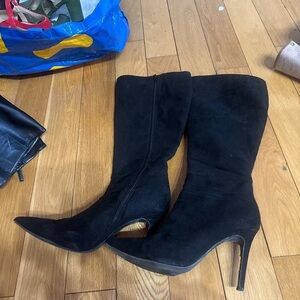 INC International Concepts Black Heeled Boots
